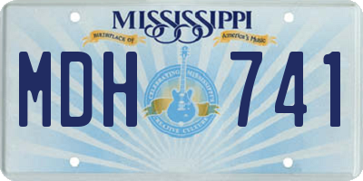 MS license plate MDH741