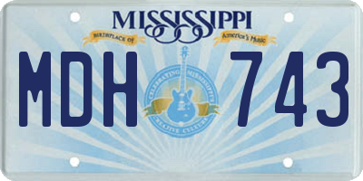 MS license plate MDH743