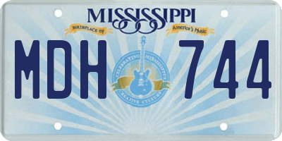 MS license plate MDH744