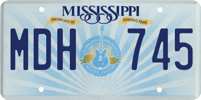 MS license plate MDH745