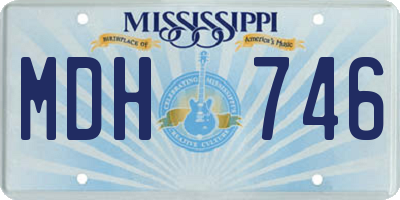 MS license plate MDH746