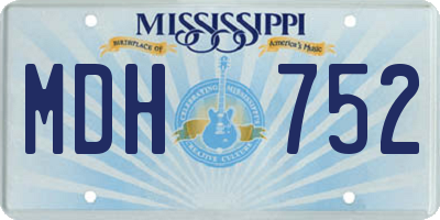 MS license plate MDH752