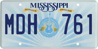 MS license plate MDH761