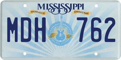 MS license plate MDH762