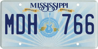 MS license plate MDH766