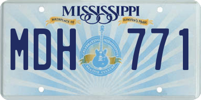 MS license plate MDH771