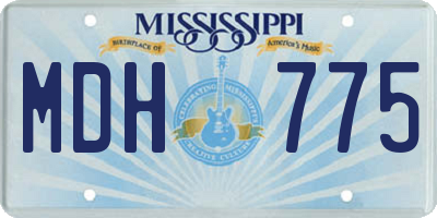 MS license plate MDH775