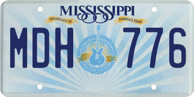 MS license plate MDH776