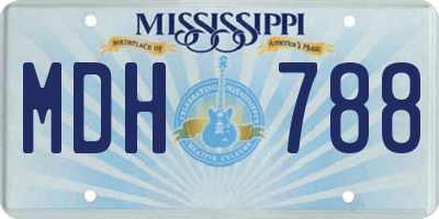 MS license plate MDH788