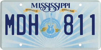 MS license plate MDH811
