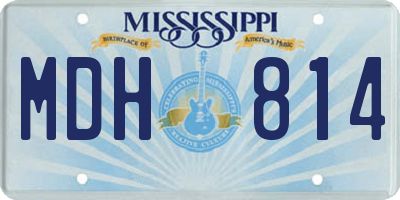 MS license plate MDH814