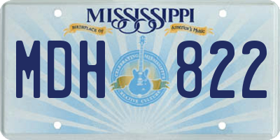 MS license plate MDH822