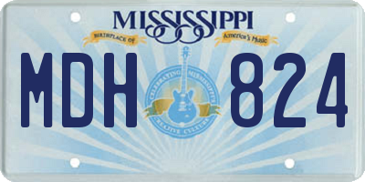 MS license plate MDH824