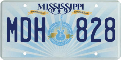 MS license plate MDH828