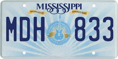 MS license plate MDH833