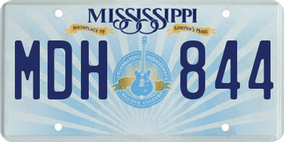 MS license plate MDH844