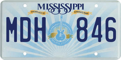 MS license plate MDH846