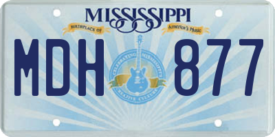 MS license plate MDH877