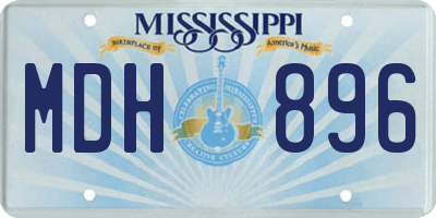 MS license plate MDH896