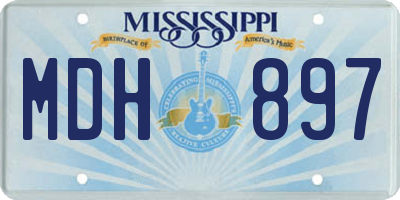 MS license plate MDH897