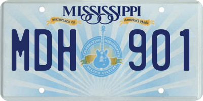 MS license plate MDH901