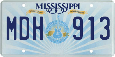 MS license plate MDH913