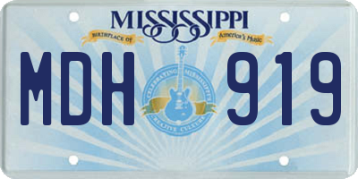 MS license plate MDH919