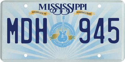 MS license plate MDH945