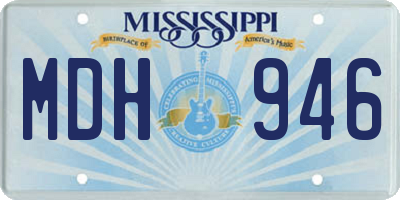 MS license plate MDH946