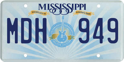 MS license plate MDH949