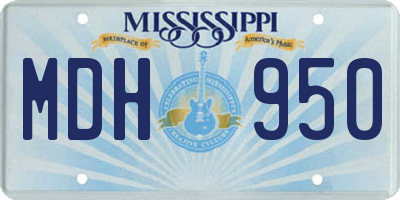 MS license plate MDH950