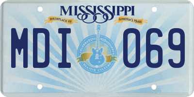 MS license plate MDI069
