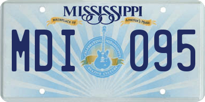 MS license plate MDI095