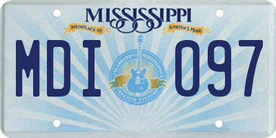 MS license plate MDI097
