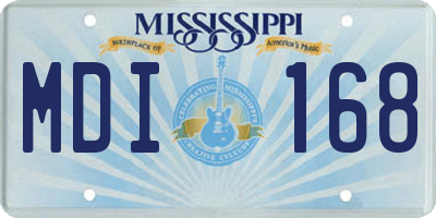 MS license plate MDI168