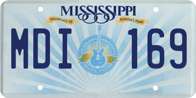 MS license plate MDI169