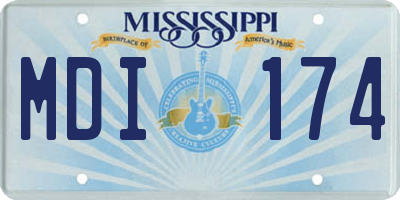 MS license plate MDI174