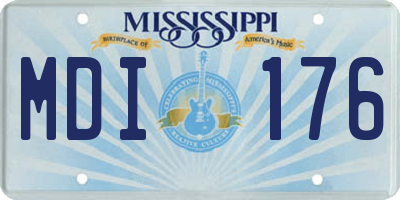 MS license plate MDI176