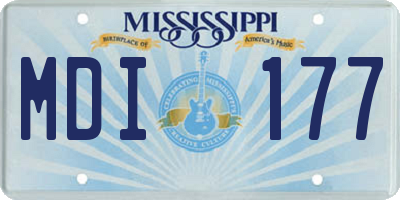 MS license plate MDI177
