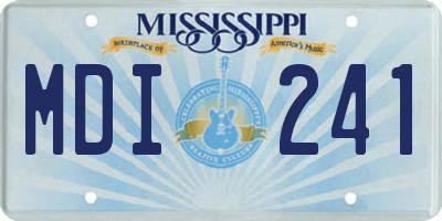 MS license plate MDI241