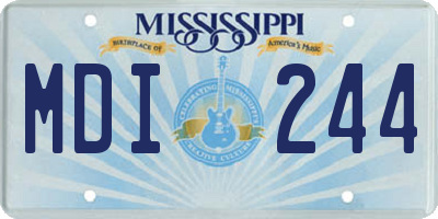 MS license plate MDI244