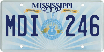 MS license plate MDI246