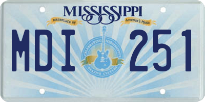 MS license plate MDI251