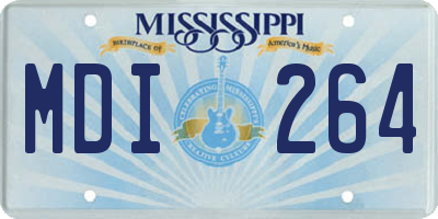 MS license plate MDI264