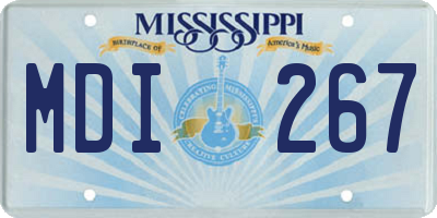 MS license plate MDI267