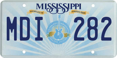 MS license plate MDI282