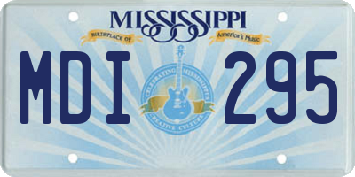 MS license plate MDI295