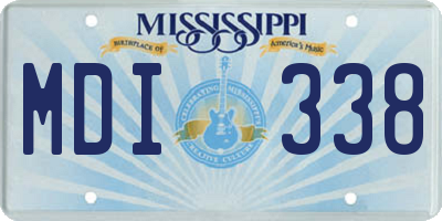 MS license plate MDI338