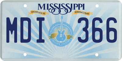 MS license plate MDI366