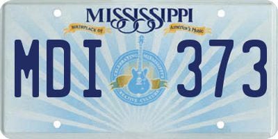 MS license plate MDI373